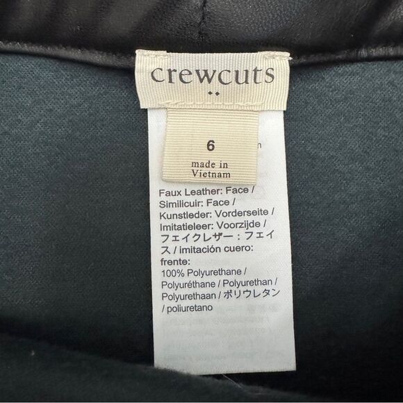 Crewcuts J.Crew Faux Black Leather Skirt size Zip Size 6 - Picture 4 of 6